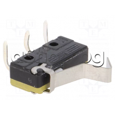 Микроключ с лост 16mm ,НО/НЗ, 5А/250VAC,3-извода x 1.2mm извити за разни уреди,Saeco ,Philips,Saia-Burgess XCG12-L1