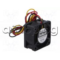 Вентилатор с ролков лагер,40x40x20mm,24VDC,18.63/h,11000rpm ,130mA,3.12W,с кабел 3-извода,42dBA,Sanyo Denki 109P0424D601