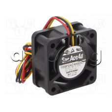 Вентилатор с ролков лагер,40x40x20mm,24VDC,13.98/h,8300rpm ,70mA,1.38W,с кабел 3-извода,35dBA,Sanyo Denki 109P0424H6D01