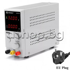 Захранващ блок-стабилизиран регулируем със защита 0-30VDC/0-10A, LCD-дисплей, 220х160х70 mm ,Longwei K3010D