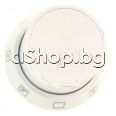 Врътка-копче  бяло d36/50xH33.5mm за режими- фурна на готварска печка ,Beko FSM57100GW