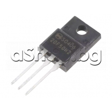 Hi-Pot MOS2-N-FET,500V,20A,95W,0.36m(10A),40nS,TO-220F  ,Shindengen P 20F50 HP2 ,code: 20F50H2
