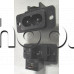 Мъжки букса захранваща AC,250VAC/2.5A, 2P мъжка, панелна (IEC60320 C8) за запояване и с превключвател,,на дребни уреди и касетофони