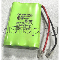 Акумулаторна батерия NiMH,GP 3.6V/550mAh/2.5Wh,d10x44.5x31mm,за безжичен телефон с кабел -2 извода,for DECT30 ,MPB30