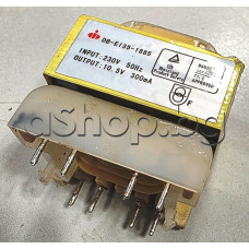 Мрежов трансформатор DB-E135-1885 ,230VAC/50Hz,1x10.5V/W,300mA със 4-извода щифта за запояване от платка мобилен климатик