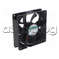 Вентилатор- с втулков лагер, 92x92x25mm,12VDC,110m3/h, 230mA, 3900RPM,41.6dBA,2.76W,Sunon PF92251V3-A99-A