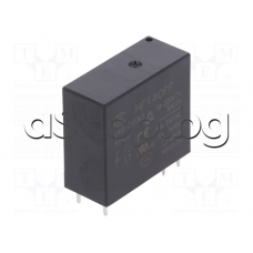 Реле електромагнитно DC24V/1100om,240VAC 10A,29x13x26.3mm,1-КГ(НО/НЗ)/DPST-NO,6-изв.растер-5.0мм,Hongfa HF140FF-024-2HSW