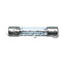 Сигнална лампа с балон d6.0x30mm, 6.3V/0.25A,тип предпазител за скала на аудиотехника