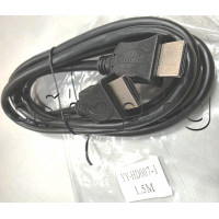 Кабел за монитор--цифрова телевизия HDMI-мъжки куплунг 19-изв. към HDMI-мъжки куплунг 19-изв-нормален ,YY-HD007-1 1.5m ,1080p