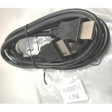 Кабел за монитор--цифрова телевизия HDMI-мъжки куплунг 19-изв. към HDMI-мъжки куплунг 19-изв-нормален ,YY-HD007-1 1.5m ,1080p
