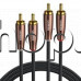 Ugreen  стерео аудио-видео кабел 2м,с 2 x 2 мъжки RCA-чинча,екраниран с позлатени куплунзи,Ugreen AV199  60999