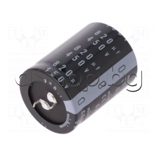 820uF/450V,Електролитен кондензатор радиален тип- LGM ,d35x45mm, -25...+105°C,Snap In,Nichicon LGM2W821MELC45