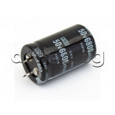 6800uF/50V,Електролитен кондензатор радиален тип SE/KMH,d22x41mm,snap-in,-45...+105°C,Secon