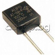 Термопредпазител за A1-F ,102°C тип RH, 250V/2A, малък квадратен 3x6.2x6.3mm,изводи - 55мм ,TZ P-102 2A