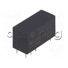 Реле електромагнитно DC24V/1.1kOm,240VAC/30VDC/8A,29x13xH16mm,2-КГ(НО/НЗ) ,DPDT ,8-извода растер-5мм,Rayex LMR2-24D