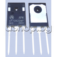 MOS-N FET Enhancement ,200V,70A ,< 38mOhm ,367W,TO-247 ,APM AP70N20MP MOS-N FET Enhancement ,200V,70A ,< 38mOhm ,367W,TO-247 ,APM AP70N20MP