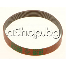 Плосък ремък V-образен 8-ребра(7-канала) за месомелачка,колбасорезачка и други малки домакински уреди ,TB2-360 Megadyne