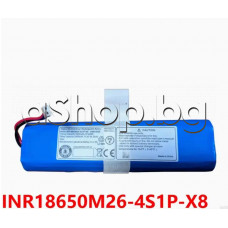 Li-ion акумулаторна батерия INR18650M26-4S1P-X8 ,14.4V/2600mAh/35Wh,73х36.8x37mm, пакет за робот прахосмукачка,PLC