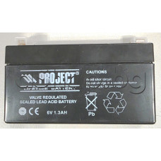 Оловно-киселинен акумулатор-необслужваем ,6V/1.3Ah,97x24x51/56mm,LCR-6V 1.3P Project 6V 1.3Ah