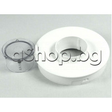 Капак к-т бял  с филтър за кана пластмасова  от кухнески робот,Kenwood FPP-220/230/238/239,FDP-301/302