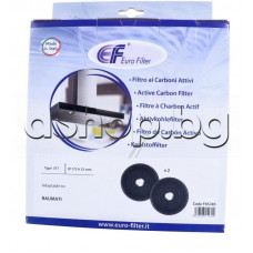 Филтър активен въглен-алтернативен 2-бр. FKS385, d170x33mm на aспиратор,Candy CVMA60B,Hoover,EuroFilter
