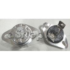 Термостат-биметален с вдигнат борд NC/НЗ за 115°C ,250VAC/10A с бутон за възстановяване и фланец за закрепване,KSD303 115°C