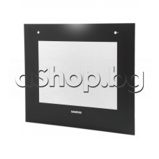 Външно стъкло 480x594x4mm к-т с металните водачи за врата на фурна ,Siemens HE517ABS0/30,Bosch