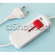 Ключ-регулатор с 4-положения за електрическо одеяло-възглавница 250VAC/2A с глим лампа и кабел ,универсален ,Platin ,250VA 2A,TS1472 TM