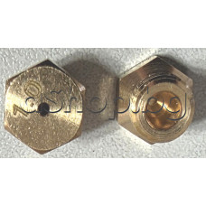 Дюза d1.0mm, 6MB  M6x0.75mm за течна битова газ-пропан бутан за газови плотове и готварски печки