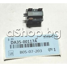 Пусково реле за компресор на хладилник QP2-12/B3 xxom,10А/230VAC,3-изв. x6.35mm+2 pin M+S,QP-12/Bчерно,Samsung RL33SBMS1/XEG