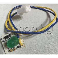Светлинен индикатор с LED зелен платка с куплунг 2-кабела  за мини бойлер Tesy GCU 0715 G01 RC