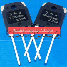 Dual-Si-Di,Schottky-Gl, 400V, 80A/400App,(Tc=125°C),Ultrafast Tf=32nS,TO-247(3-pin),Common cathode, SFA80UP40DN Sunnychip Semiconductors