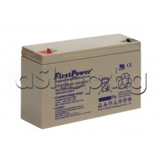 Оловно-киселинен акумулатор 6V/12.0Ah,150x50x94mm,FirstPower FP6120