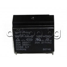 Реле-електромагнитно DC12V/160om,250VAC/25A,29.5x15.4xH25.3mm,1-КГ(НО),SPNO, 4-извода,Song Chuan 891P-1A-C-12VDC
