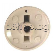 Врътка(бяла) d49xH24mm(за ос d6mm)за режимите 0+7 на фурна от готварска печка, Gorenje ,Korting