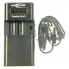 Зарядно у-во алтернативно Ansmann 1001-0085 за видеокамера.110-240VAC/0.1A/50-60Hz->8.4VDC/1.2A,Panasonic NV-GS140 ,NV-GS17E