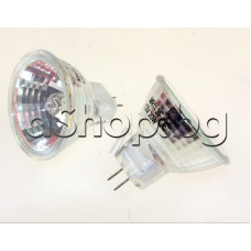 Лампа халогенна 20W,12VAC,3000K,MR11,GU4 тип-луничка от аспиратор,AEG ,Electrolux,Zanussi,Faber,Fagor,Smeg