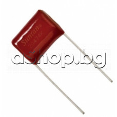 2.2uF/630VDC,±10%,Кондензатор  метализиран полиестерен,тип TS02 ,RM=27.5,керемиден,-40°..+85°C,Suntan 225K2J