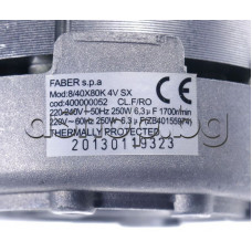 Електродвигател 8/40x0 K 4V ,230VAC/50Hz,400000052 ,250W ,1700rpm за аспиратор, Faber ,Franke,Roblin Електродвигател 8/40x0 K 4V ,230VAC/50Hz,400000052 ,250W ,1700rpm за аспиратор, Faber ,Franke,Roblin
