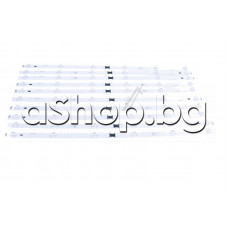 Светодиодни ленти к-т 10 бр. ,I-5500SY80062-VC,6-LED,3V ,569mm за подсветка на 55