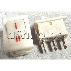 Захранващ ключ-бял,250VAC/3A,19x12.5xH13мм,3-изода ,2-полoжения -ON-Off ,AMP=4.68мм,I,II Захранващ ключ-бял,250VAC/3A,19x12.5xH13мм,3-изода ,2-полoжения -ON-Off ,AMP=4.68мм,I,II