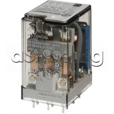 Реле електромагнитно 230VAC/17kom,250VAC/10A,28x21x36mm,3-КГ(НО/НЗ)/3-PDT,11-изв.за цокъл,Finder 55.13.8.230.0000