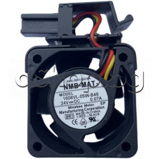 Вентилатор с ролков лагер,40x40x20mm,24VDC,8.8CFM,0.25m3/min ,0.07A,1.2W,7500pm ,с 3-кабелa,29dBA,NMB 1608VL-05W-B49 за лаптопи