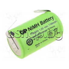 Ni-MH Акумулаторна батерия тип-S,1.2V/1100mAh,d16.5x29mm,2/3AA,GP 110AFH ,ACCU-2/3A/1100-GP