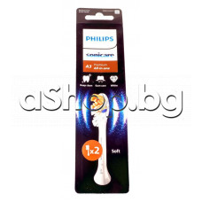 Резервни глави 2 бр. за електрческа четка за зъби Sonicare A3 Premium All-in-1, Philips HX-740A,HX9092/87 Резервни глави 2 бр. за електрческа четка за зъби Sonicare A3 Premium All-in-1, Philips HX-740A,HX9092/87